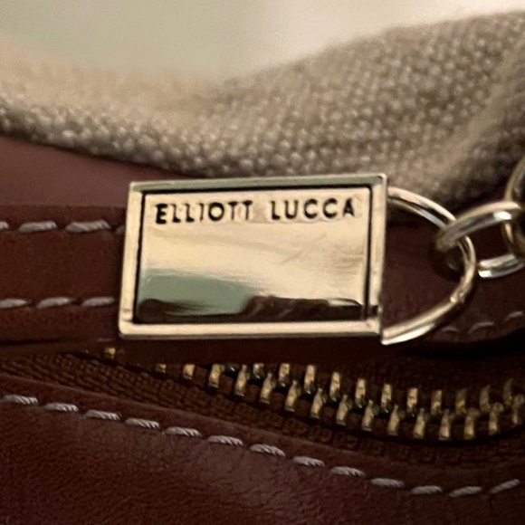 ELLIOTT LUCCA Jute Body Leather Trim Hobo Purse  Size OS - Picture 6 of 11